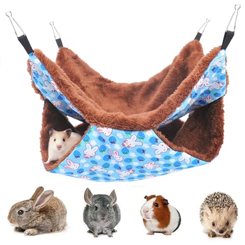 Nagetier Hängematte, Hamsterkäfig Hängematte, Hängematte für Kleintiere, Meerschweinchen Hängematte, Haustierkäfig-Hängematte, für Zuckergleiter Eichhörnchen Hamster Papageienmäuse (35 × 35 cm) von Butyeak