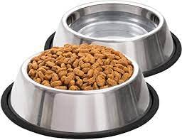 Buy-Simplicity® Edelstahl-Futternäpfe für Hunde und Katzen, mit rutschfestem Gummiboden, kleine und mittelgroße Futternäpfe und Wassernäpfe (2 x mittelgroße Futternäpfe) von Buy-Simplicity