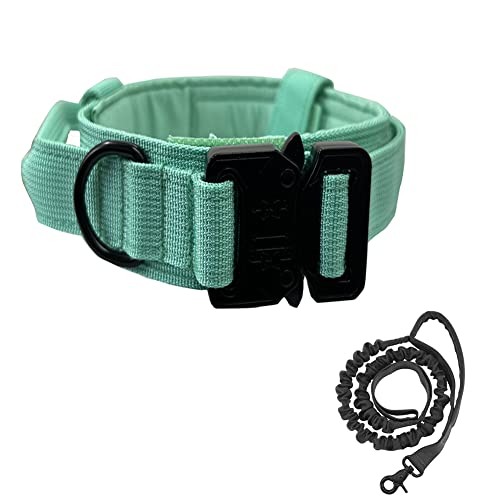 BUYTER Reflektierendes Nylon-Hundehalsband, Militär, verstellbar, langlebig, für große Deutsche Schäferhund, Outdoor-Arbeit, Training, Spazierengehen mit Leine von Buyter