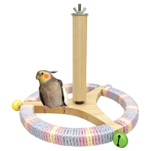 Bvizyelck Bird Stand Barsch Spielzeug, Soldatstand Spielzeug | Holzständer Part Sach Interaktives Sittichespielzeug - Drehanreicherungs -Übungsrad für Wellensittiche und Lovebirds von Bvizyelck