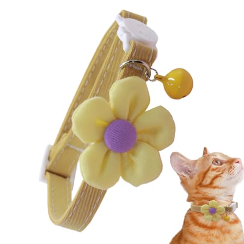 Bvizyelck Blumen Halsband Katze | Tierkette Haustier | Verstellbares Blumen Halsband Mit Glöckchen Als Tägliche Dekoration Für Haustiere Bvizyelck Blumen Halsband Katze | Tierkette Haustier | Verstellbares Blumen Halsband Mit Glöckchen Als Tägliche Dekoration Für Haustiere von Bvizyelck