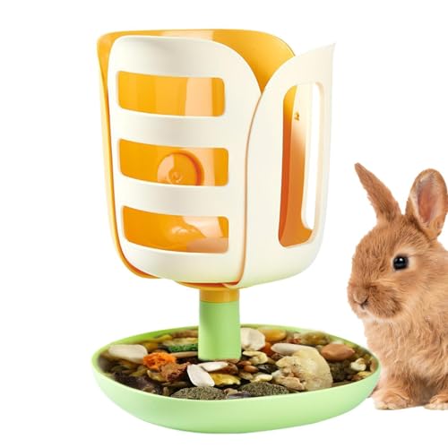 Bvizyelck Hay Feeder, Kaninchen Katzentoilette mit Hay Feeder | PP Blütenform Kaninchenfutter mit Bodenschalen -Design,Kleine Tierfutter- und Wasserversorgung für Kinder, Familie, Freunde, Zuhause von Bvizyelck