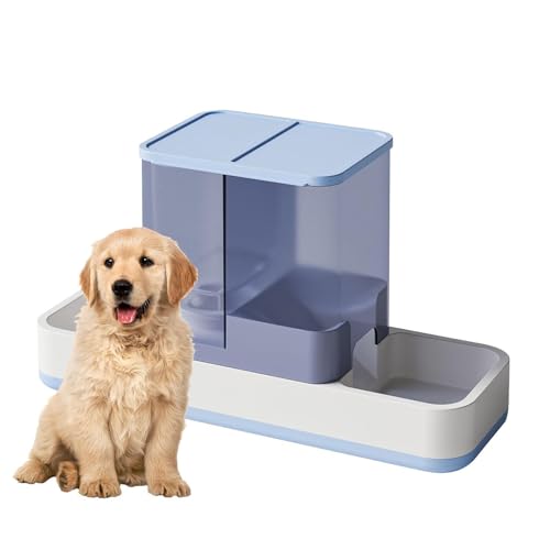 Bvizyelck Hundefutter und Wasserspender, Auto -Pet -Feeder und Wasserspender | Automatische Schüssel -Set für Hundefütterung | Großkapazität, Auto -Fütterungsinstrument, abnehmbare Tierversorgungen von Bvizyelck