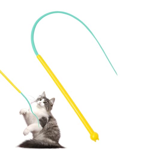 Bvizyelck Katzenstab Interaktives Katzenspielzeug Katzen Zauberstab Regenbogenspielzeug Interaktiver Katzen Zauberstab Katzenspielzeug Stab Flexibel Katzenspielzeug Selbstbeschäftigung von Bvizyelck