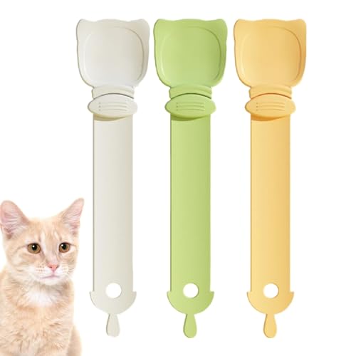 Bvizyelck Katzenstreifen Quetschlöffel | Pet Squeeze Feeder - Hängender Pet Strip Feeder, Multifunktionaler Leckbarer Spender Katze Squeeze Löffel für Nassfutter Flüssiger Snack von Bvizyelck