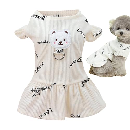 Bvizyelck Kleider für Hunde,Hundekostüme für mittelgroße Hunde - Hundekostüm aus Polyester mit Cartoon-Bärenmuster - Modische Alltagskleidung für Hunde, Bequeme weiche Haustierkleidung für drinnen, von Bvizyelck