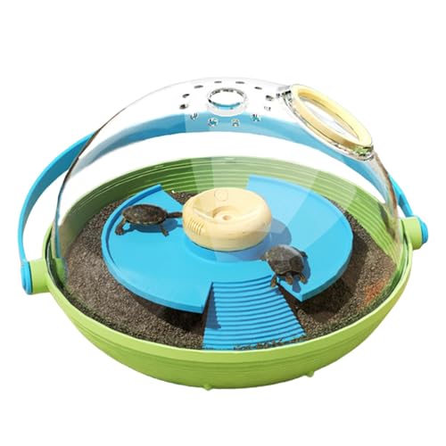 Bvizyelck Turtle Tank – Starter Kit Schildkrötenbecken Inkubator mit Lichtern – Reptilienkäfig Korb, pädagogisches Reptilien-Tank-Aquarium für Schildkröten, Schildkröten Aktivitäten von Bvizyelck