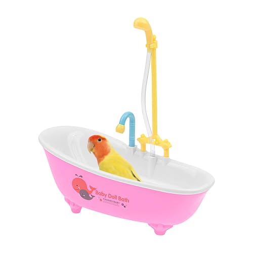 Bvizyelck Vogelbadewanne, Papageienbadewanne,Parrot Automatische Dusche | Papageien-Automatikbadewanne mit Dusche, praktische Vogelbad-Duschwanne mit Wasserzirkulation von Bvizyelck