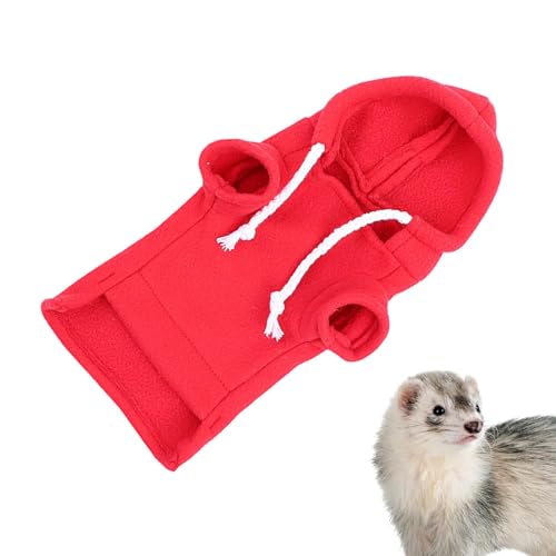 Frettchen-Sweatshirt, Frettchen-Kleidung, Meerschweinchen Hoodie Hamster Pullover, Meerschweinchen-Kapuzenpullover, Hamster-Pullover, hautfreundliche Kapuze mit Kordelzug für Kaninchen, Frettchen, Kat von Bvizyelck