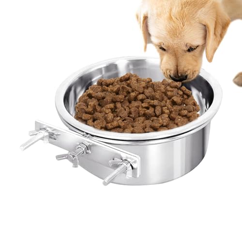 Hundenapf Zum Aufhängen Edelstahl Hundenapf Abnehmbarer Futternapf Für Futter Und Wasser Wassernapf Für Hundekäfige Und Käfige Käfig Hängende Futterschalen Für Hunde, Katzen, Kleine Tiere von Bvizyelck