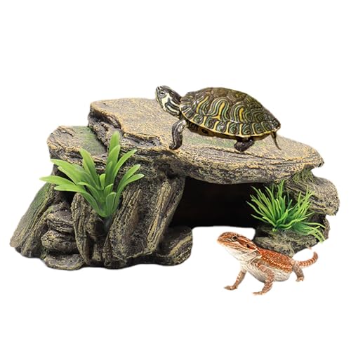 Reptilien Versteck Schildkrötenverstecke Höhle Reptil Terraristik Höhle Schildkröten Fisch Verstecken Höhle Aquarium Deko Höhle Verstecke Für Reptilien Reptilien Sonnenversteck Habitat Dekoration von Bvizyelck