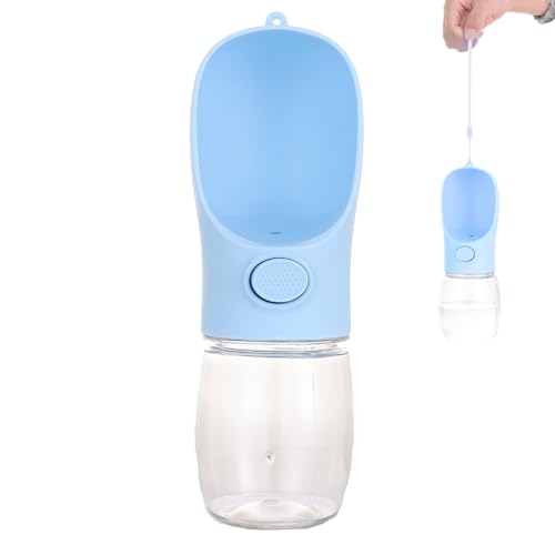 Tragbare Hundewasserflasche,350 ml Hundewasserflasche,tragbarer Wasserspender für Haustiere - Auslaufsichere Haustier-Wasserflaschen für große Hunde, Wasserspender, Hunde-Wassernapf von Bvizyelck