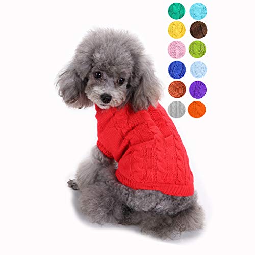 Hundepullover, Haustier Pullover, süße gestrickte Klassische Katze Pullover Hundebekleidung Mantel für Mädchen Jungen Hund Welpen Katze von Bwealthest