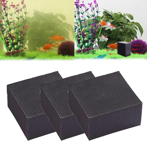 Clever Cube Aktivkohle Pferde | Aktivkohle Aquarium | Aktivkohlefilter Pferdetränke | Eco Aquarium Wasserreiniger Würfel | Eco-Aquarium Wassertrog Purifier Cube | Für Teiche, Aquarium (3Pcs) von Bxjinkele