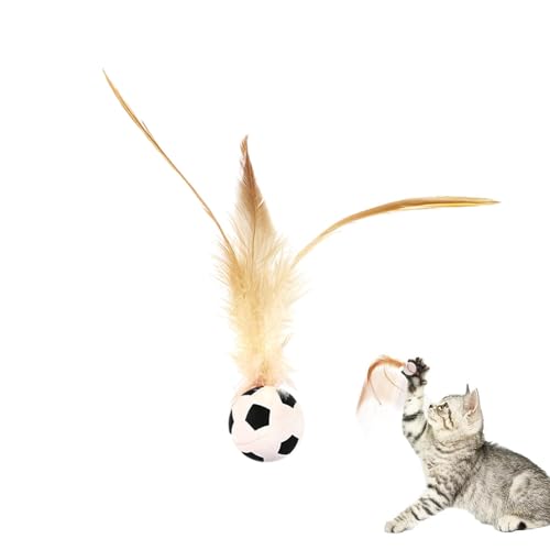 Katzenspielzeug Bälle Mit Feder, Katzenspielzeug Selbstbeschäftigung, Interaktives Katzenspielzeug Katzenball, Interaktives Katzenball Spielzeug, Hohe Elastizität Federspielzeug (Fußball) von Bxjinkele