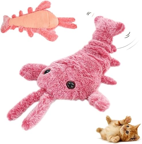 Lobster Interaktives Hundespielzeug, Wackelhummer Für Hunde, Wackel Hummer Hunde, Katzenspielzeug Intelligenz Hummer Zur Selbstbeschäftigung, Lobster Interactive Dog Toy, Für Katzen, Hunde (Rosa) von Bxjinkele