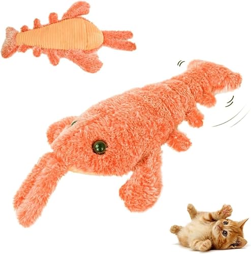 Lobster Interaktives Hundespielzeug, Wackelhummer Für Hunde, Wackel Hummer Hunde, Katzenspielzeug Intelligenz Hummer Zur Selbstbeschäftigung, Lobster Interactive Dog Toy, Für Katzen, Hunde (Orange) von Bxjinkele