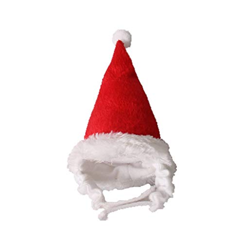 Entzückende Weihnachtsmütze mit elastischem Band, Kopfbedeckung für Hamster und Kleintiere von Bydezcon