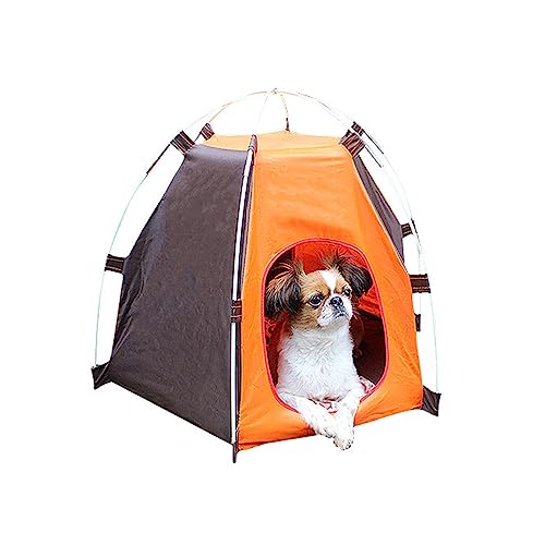 Erhöhtes Hundebett für den Außenbereich mit abnehmbarem Baldachin, kühlendes Camping, erhöhtes Hundebett, tragbares kleines Hundezelt von Bydezcon