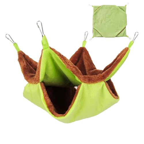 Byeaon Hamster Hammock Bed, Hanging Hammock, Soft Hammock Bed, Portable Pet Bed, Multi- Hamster Hammock, Cozy Hamster Hammock, Small Pet Cage Accessories Toy for Playing Sleeping von Byeaon