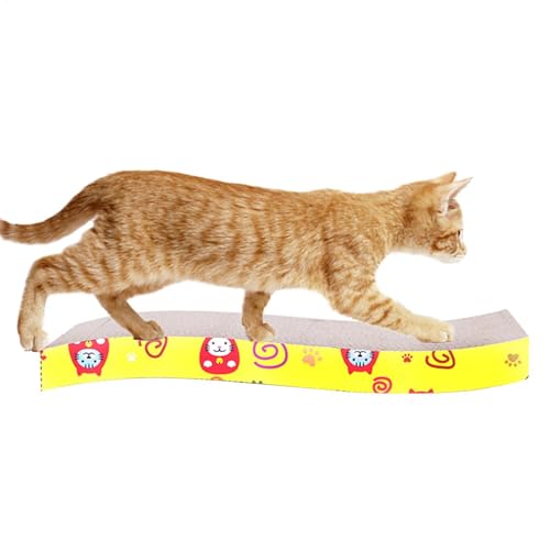 Byeaon Indoor Cats Karton Kratzbaum | Wellpappe Kratzpappe Pad | Verschleißfestes Katzenkratz-Loungebett Spielzeug für Indoor-Katzen, kleine Kätzchen, die schlafen spielen von Byeaon