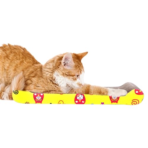 Byeaon Katzenkratzbrett | Wellpappe Kratzbrett - Verschleißfeste Katzenkratz-Loungebett Spielzeug für Indoor-Katzen, kleine Kätzchen, die schlafen spielen von Byeaon