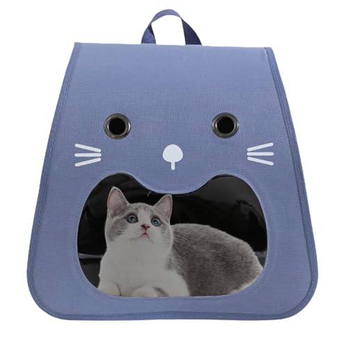 Cat Backpack Carrier, Cat Travel Backpack Carrier, Safety Buckles Cat Carrier, Adjustable Cat Carrier, Portable Multiple Ventilation Openings Pet Carrying Bag for Small Cats and Dogs von Byeaon