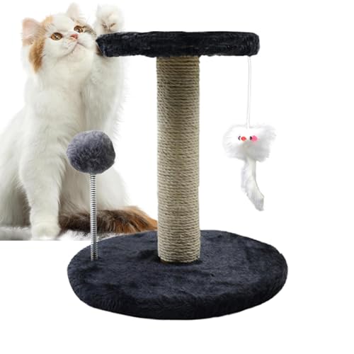 Cat Scratcher Tower | Cat Scratching Post | Kittens Activity Tree | Cats Scratch Toy | Interactive Pets Tower | Feather Spring Ball | Tilt Protection Tower | Large Cat Scratcher for Large Cats von Byeaon