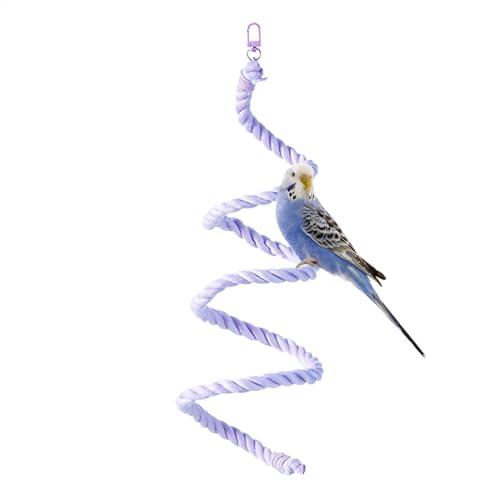 Cockatiel Play Barch, Vogelkäfigzubehör, Papageienseilbarsch, langlebige und sichere Befestigung, weiches und Komfortables Baumwollmaterial, 105 cm, für, Kakadiantien und Aras von Byeaon