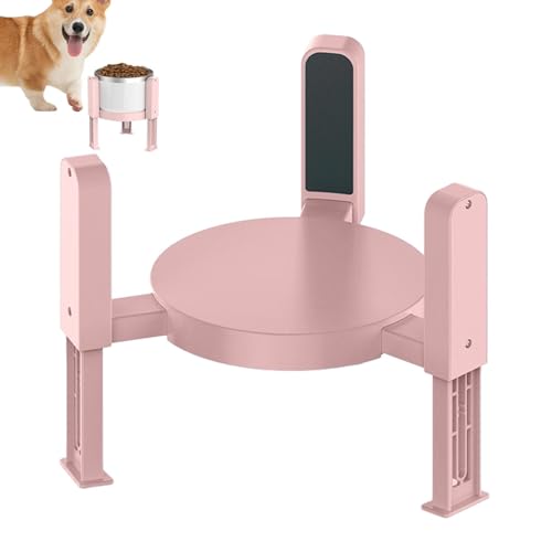 Elevated Dog Bowl Stand, High Dog Bowl Stand, Raised Dog Bowl Holder, Elevated Dog Feeder, Stable and Anti-Slip Design Stand, Dog Bowl Holder with Adjustable Height, for Small, Medium & Large Pets von Byeaon