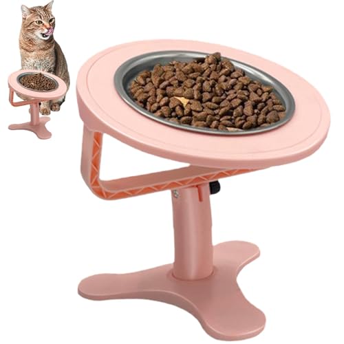 Elevated cat Bowls, Raised cat Feeding Bowls, Modern Elevated cat Bowls, Stainless Steel Bowls, Adjustable cat Food Bowl Stand, Elevated Dog Bowl Non-Slip Tilted Cat Bowl for Dogs Cats Pets von Byeaon