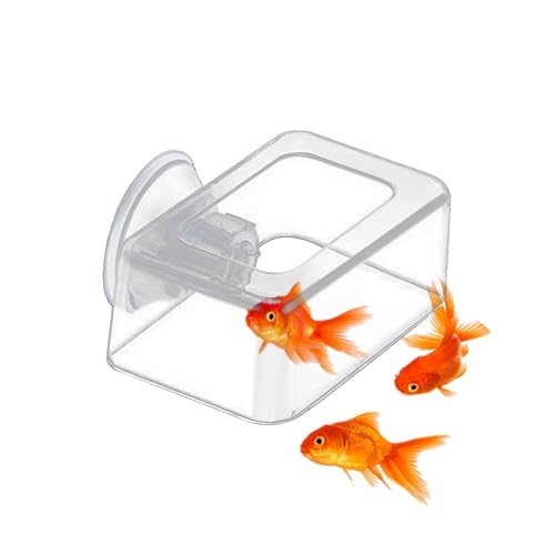 Fischtankfuttermittel, Aquarium -Lebensmittelspender, schwimmende Lebensmittelfuttermittel, einfache Installation und Verwendung, Klarheit Acrylmaterial, 10x6x4 cm, für Fischtanks und Aquarien von Byeaon