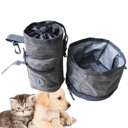 Foldable Dog Bowl, Portable Dog Water Bowl, Travel Dog Food Bowl, Compact Dog Feeding Bowl, Lightweight Dog Bowl, Dog Bowl Cloth Bowl for Food and Water, Oxford Cloth Pet Dish for Camping von Byeaon