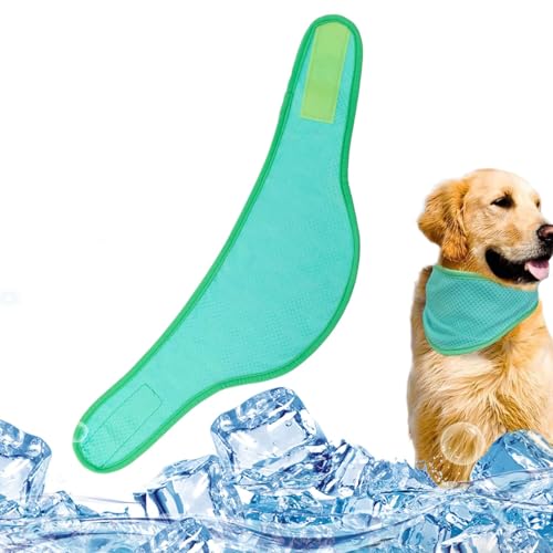 Hunde-Eis-Halstuch, Kühlschal, Eishandtuch, Haustier-Eis-Halstuch, super saugfähiges Hundehalsband, kühlendes Bandana, zum Spielen, Ausruhen, Sommerspazieren und Schlafen von Byeaon