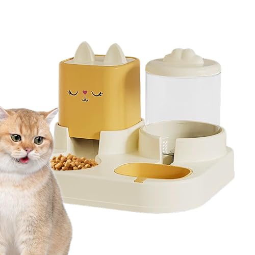 Katzen Futterautomat, Smart Cat Feeder, Automatischer Katzenfutterspender, Katzenfutterspender, Automatischer Pet Feeder Doppelnäpfe, Trockene und Nasstrennung Futterstation für Hunde Katzen Kaninchen von Byeaon