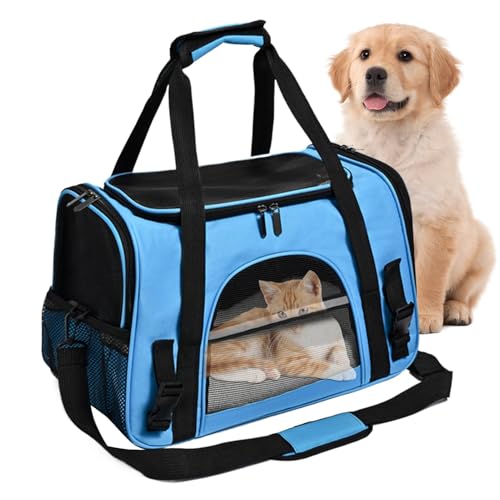 Kleine Hundetragetasche, Katzen-Reisetasche, tragbare Haustier-Tragetasche, Haustier-Tragetasche, Schultertasche für kleine Hunde und Katzen von Byeaon