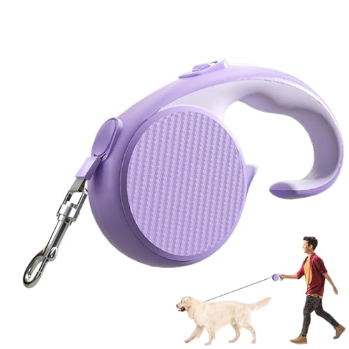 Long Retractable Dog Cable, Retractable Dog Lead, Easy Button Brake & Lock, Reflective Non-Slip Handle, Dog Cable Leash Retractable, Portable and Ideal to Use for Travel Pet Leash, von Byeaon