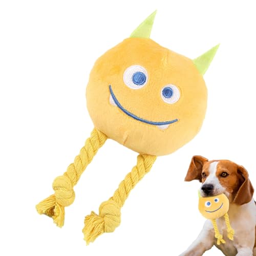 Plüsch-Hundespielzeug, langlebiges Plüsch-Hundespielzeug, interaktives Plüsch-Hundespielzeug, süßes Plüsch-Hundespielzeug, Hunde-Plüschspielzeug im Baumwollseil-Bein-Design, quietschendes Hundebeißspi von Byeaon