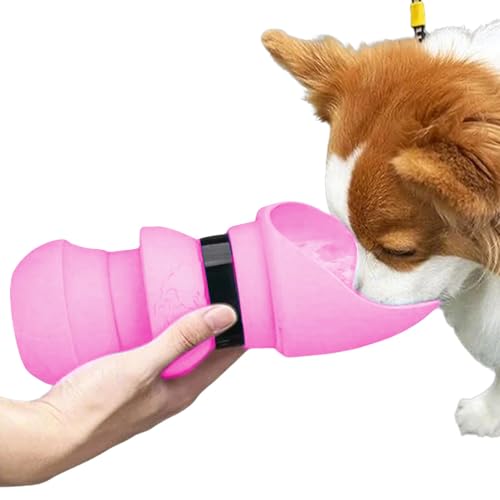 Reise Hund Wasserflasche Spender, Tragbare Haustier Wasserflasche Haustier Reise Wasserspender Flasche Outdoor Hund Wasserspender Faltbarer Hund Wasserspender Haustier Wasserflasche für Katzen Hunde von Byeaon