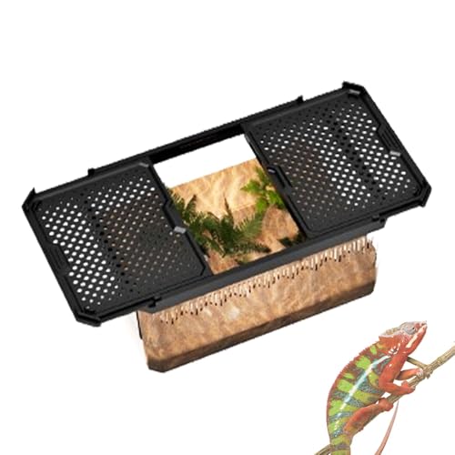 Reptile Container Stackable | Snake Tank Habitat | Bearded Dragon Enclosure | Sliding Cover Reptile | Amphibian Habitat Container | Small Reptile Cage for Reptile Pets von Byeaon