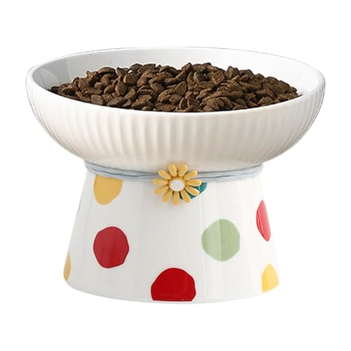 Wide Elevated Cat Bowls, Elevated Shallow Cat Food Dish, Whisker Non-Slip Elevated Cat Bowl, Easy Clean Elevated Cat Bowl, Modern Elevated Cat Food Bowl, Portable and Ideal for Cat Feeding von Byeaon