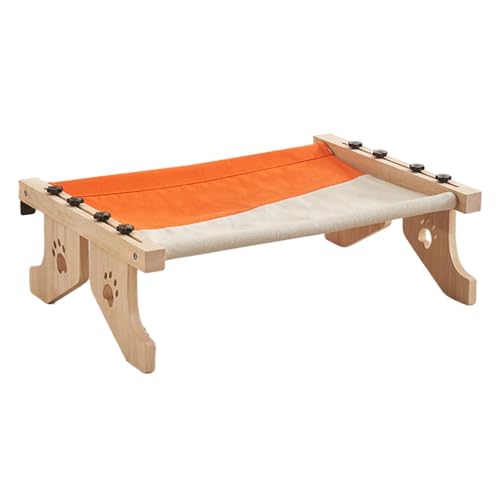 Wooden Cat Hammock | Adjustable Cat Nest | Windowsill Pets Seat | Wooden Cats Bed | Cushioned Pets Perch | Cat Climbing Hammock | Nesting Hammock for Sleeping, Playing, Climbing von Byeaon