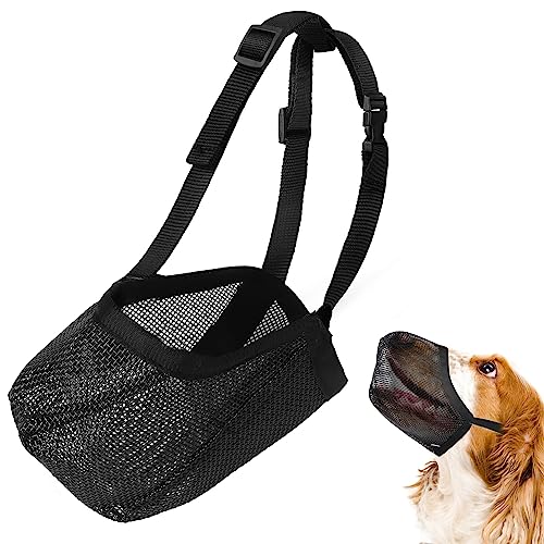 Maulkorb für Hunde，Anti-Giftköder Maulkorb für Hunde Weiche Verstellbare Mesh Maulkörbe Weich Maulkorb Für Kleine Mittelgroße und Große Hunde Verstellbare Fressschutz Hund ​Beißen und Kauen (XL) von Byffoer