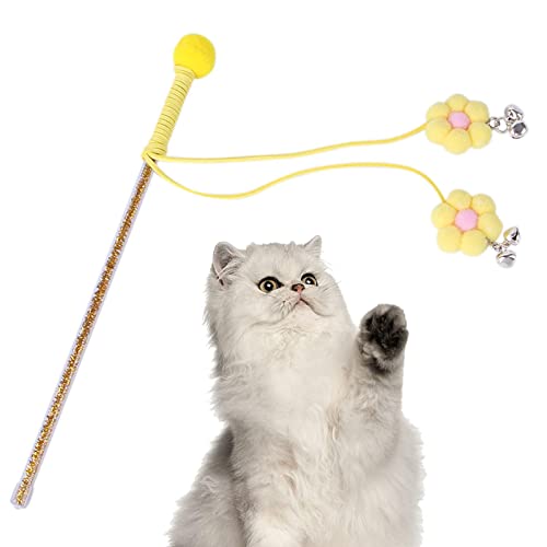 C/Y Katze Zauberstab Spielzeug,Simulations-Kätzchen-Spielzeug für Hauskatzen - Interaktives Indoor-Katzenspielzeug, Kätzchenspielzeug für Katzenkätzchen-Übungen von C/Y