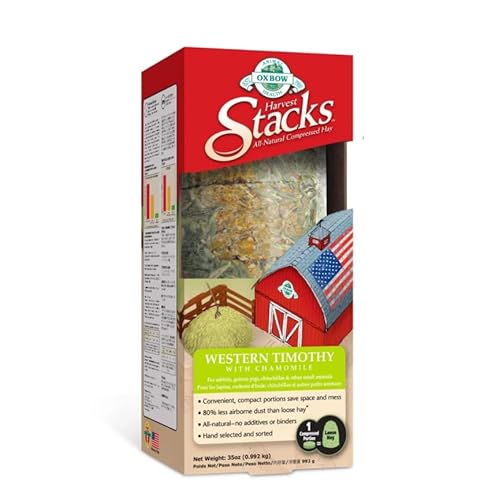 Heu, Harvest Stacks Plus, Timothy mit Kamille für Nagetiere, Oxbow, 992 g, CPA von C.P.A COMPLEMENTOS PARA AVES