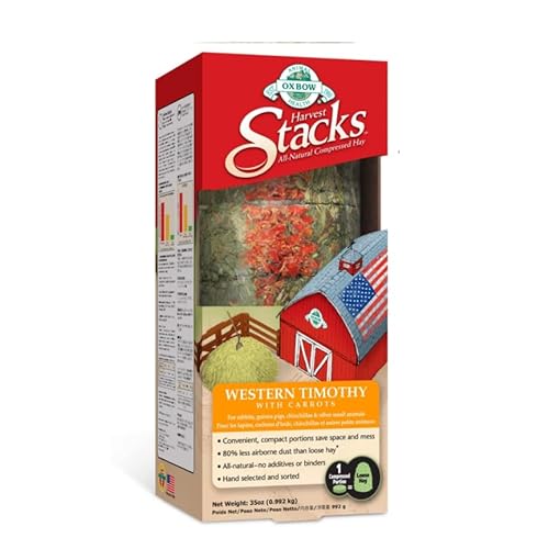 Heu Harvest Stacks Plus Timothy mit getrockneter Karotte für Nagetiere, Oxbow, 992 g, CPA von C.P.A COMPLEMENTOS PARA AVES