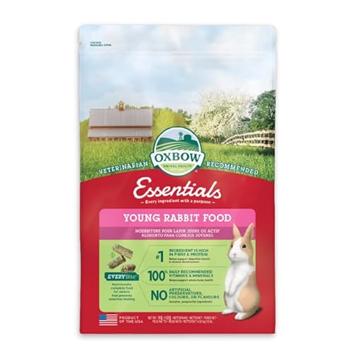 Oxbow Essentials Futter für junges Kaninchen, Komplettnahrung, 4,53 kg von C.P.A COMPLEMENTOS PARA AVES