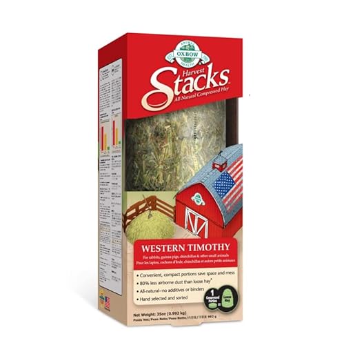 Oxbow Harvest Stacks Plus Timothy Heu komprimiert für Nager und Kaninchen, 992 g von C.P.A COMPLEMENTOS PARA AVES