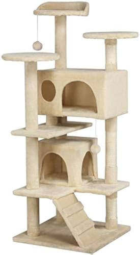 CA&T P.J Pet Products Ultimate Katzenspielturm und Kratzbaum, Einheitsgröße (doppelte Höhle) von CA&T