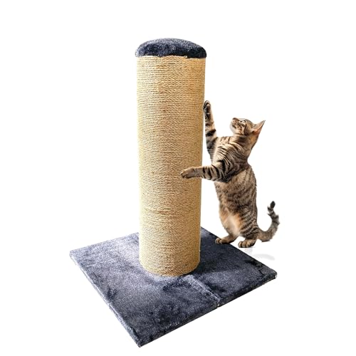 CA&T Ultimate Fat Boy Kratzbaum für Katzen | Kratzbaum für große Katzen | Großer Kratzbaum mit hoher Stabilität und hochwertigem Sisalseil | Größe: 70 cm, Farbe: Grau von CA&T